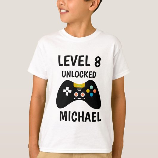Level Up Video Game Controller Verjaardag Kinder T-shirt (Voorkant)