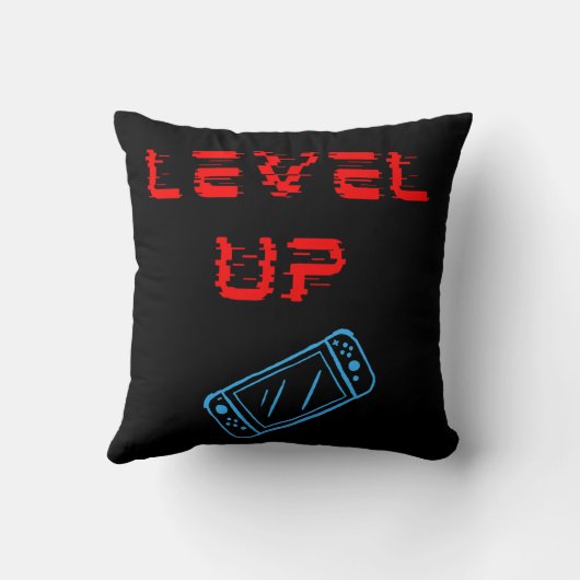 Level-up videogame kussen (Achterkant)