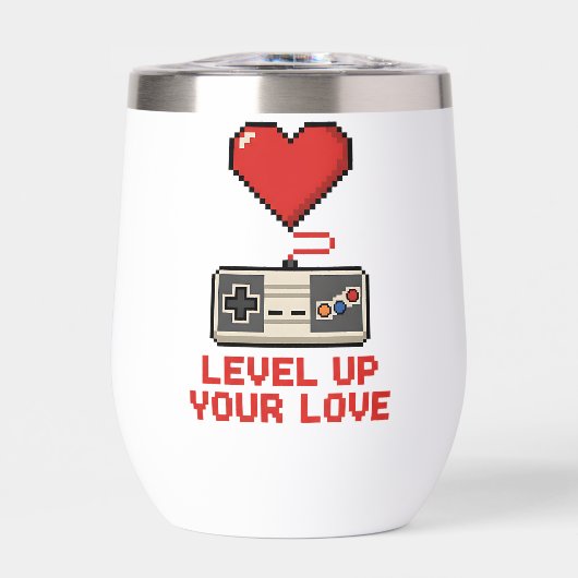Level Up Your Love, Retro Pixel Gaming Design (Avant)