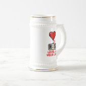 Level Up Your Love, Retro Pixel Gaming Design Bierpul (Voorkant rechts)