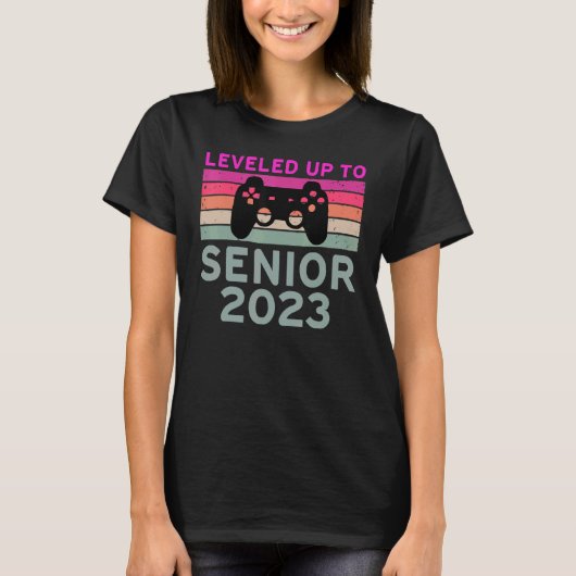Leveled To Up Senior 2023 Graduation 2023 T-shirt (Voorkant)