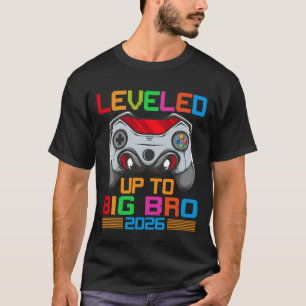 Leveled Up naar grote broer 2026 Grappige gamer gr T-shirt
