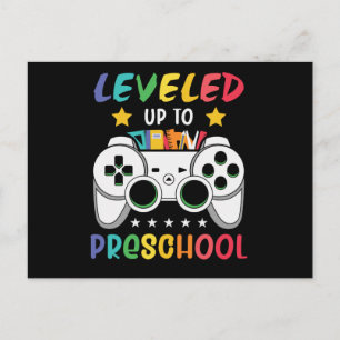 Leveled Up Naar Preschool Videospel School Cadeau Briefkaart