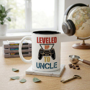Leveled Up tot Oom Gaming Controller Tweekleurige Koffiemok