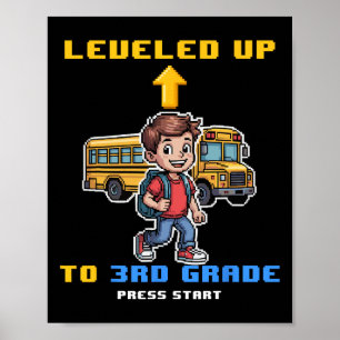 Leveling omhoog 3e klas CK naar school Grappige Ga Poster