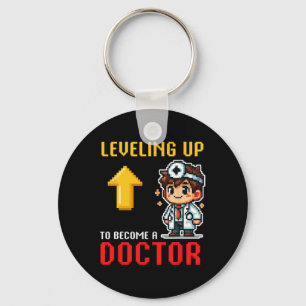 Leveling Up Doctor Ck naar school Funny Gamer Boys Sleutelhanger