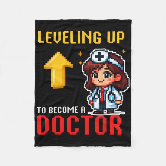 Leveling Up Doctor Ck To School Funny Gamer Girls Fleece Deken (Voorkant)