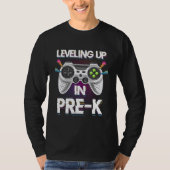Leveling Up In Pre k Video Gaming Tees Students Bo (Voorkant)