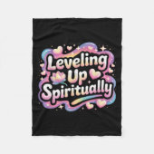 Leveling Up Sritually Mindfulness Meditation Fleece Deken (Voorkant)