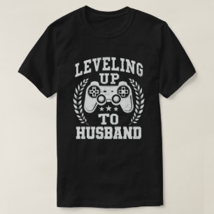 Leveling Up To Husband Groom Video Game T-shirt