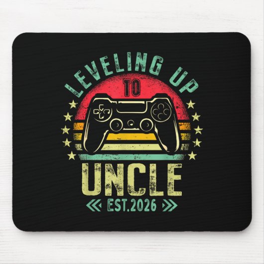 Leveling Up To Uncle 2026 Funny Gamer Soon To Be U Muismat (Voorkant)