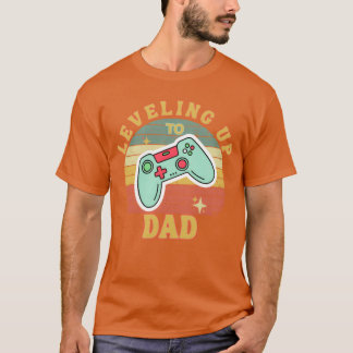 Leveling Upo Vader Grappig Gamen Gamer Vader retro T-shirt