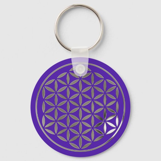 Leven 1 - Zilverstempel | violet Sleutelhanger (Voorkant)