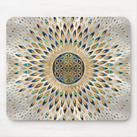 Leven - Abalone Shell en Pearl Muismat (Voorkant)