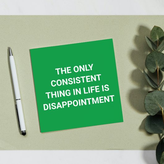 Leven: Alleen teleurstelling - Grappig Briefkaart