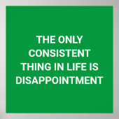 Leven: alleen teleurstelling - grappig poster (Voorkant)