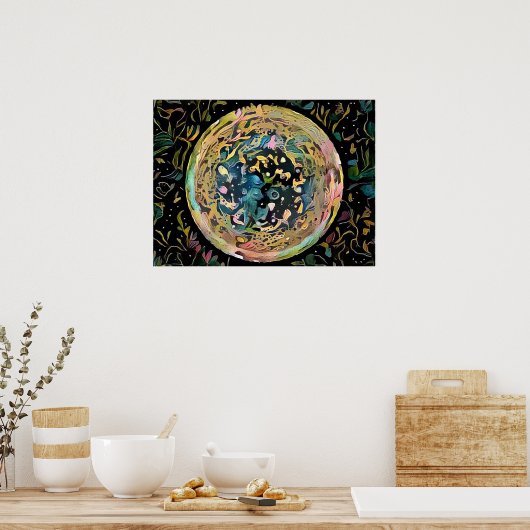 Leven als cel poster (Keuken)