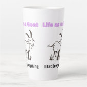 Leven als een geit Ik eet alles Latte Mok (Voorkant)