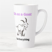 Leven als een geit Ik eet alles Latte Mok (Rechts)