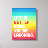 Leven als je lacht. canvas afdruk (Voorkant)