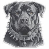 Leven als Rottweiler met Spike Caller Sticker (Voorkant)