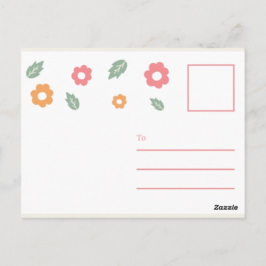 leven alsof het de lente is briefkaart (Achterkant)