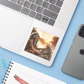 Leven alsof ze sterven sticker (Laptop met iPhone)