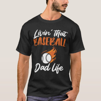 Leven Baseball Vader Leven Sport Vaderdag familie T-shirt