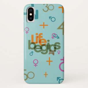 Leven Begint Bij (Aanpassen) iPhone X Hoesje
