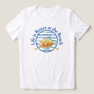 Leven beter bij de strand, tropische vissen, T-shi Tri-Blend Shirt