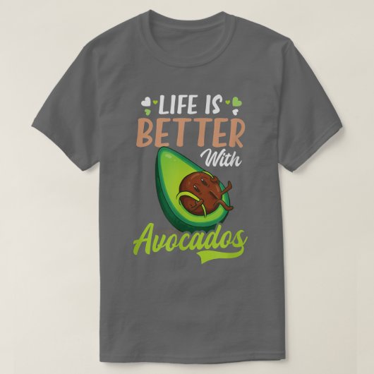 Leven beter met Avocado Design Avocado T-shirt (Design voorkant)