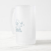 Leven beter op strand matglas bierpul (Voorkant links)