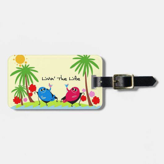 Leven bij het strand bagagelabel (Voorkant horizontaal)