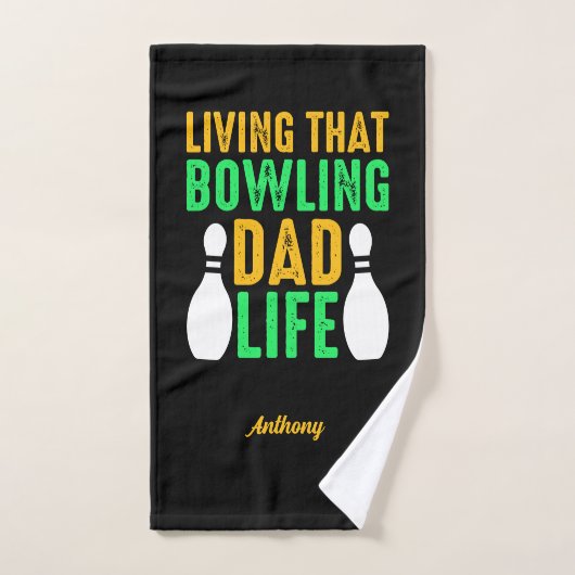 Leven dat bowling papa leven grappig genoemd eenvo handdoek (Handdoek)