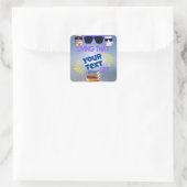 Leven dat [grade] leven"  ontwerp vierkante sticker (Tas)