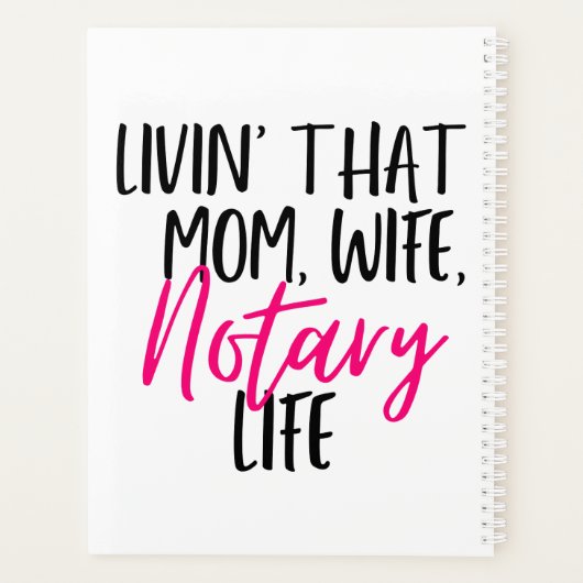 Leven dat moeder vrouw notaris leven planner (Achterkant)