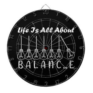 Leven draait allemaal om balans motivatie inspirat dartbord