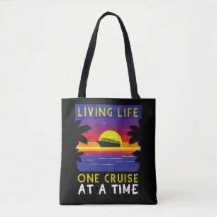 Leven één cruise per keer grappig cruiseschip draagtas