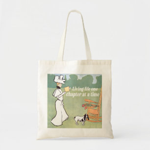 Leven één hoofdstuk per keer tote bag