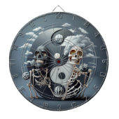 Leven en Dood, Halloween YinYang Skelet Dartbord (Voorkant)