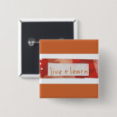 leven en leren vierkante button 5,1 cm (Voorkant /achterkant)