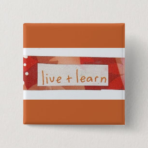 leven en leren vierkante button 5,1 cm