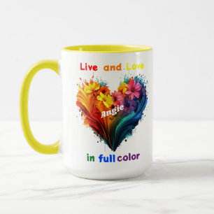 Leven en liefde in kleur mok