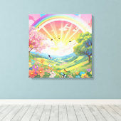 Leven en natuurlijke schoonheid canvas afdruk (Insitu (Houten vloer))