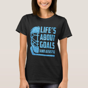 Leven gaat over doel en Ists Hockey Jongens Jeugd T-shirt