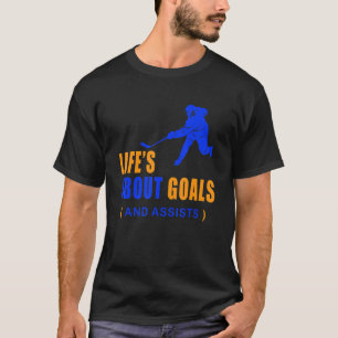 Leven gaat over Doelen IJshockey voor Jongens IJsh T-shirt