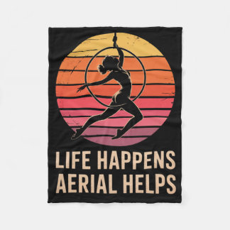 Leven Gebeurt Aerial Helpt Yoga Hoep Lyra Zijden A Fleece Deken
