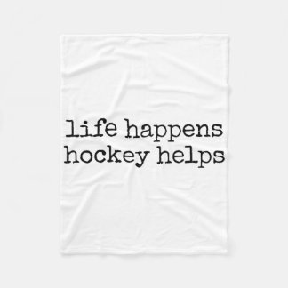 Leven Gebeurt Hockey Helpt _2 Fleece Deken