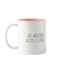 Leven Gebeurt Koffie Helpt Grappige Koffiemok