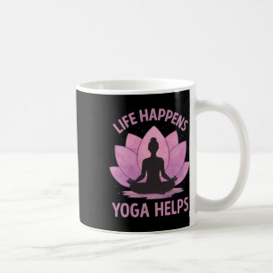 Leven Gebeurt Yoga Helpt _3 Koffiemok